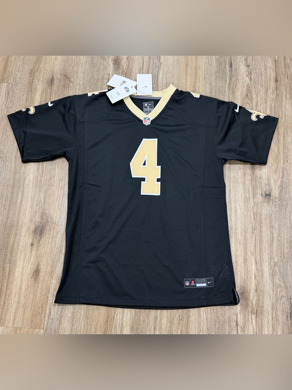 Men's Nike Derek Carr Black New Orleans Saints NFL Jersey Size XL